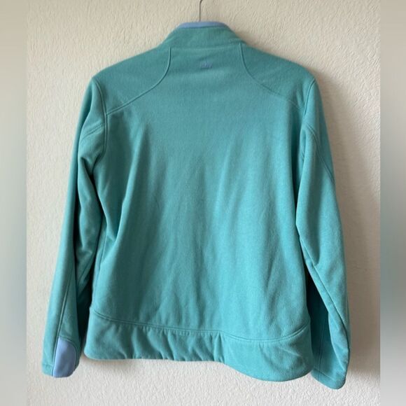 Peter Millar Women’s Fleece Full-Zip Jacket Size M Blue Green Cozy Warmth Layer - Picture 5 of 10